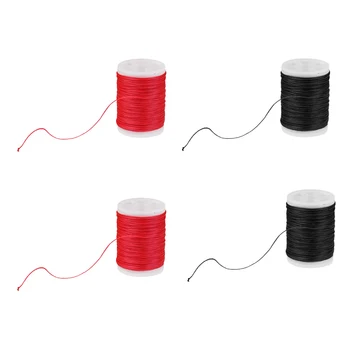 

4pcs 110m Fiber Archery Bow String Serving Material Bowstring Protect Archery Serving Thread Red+Black