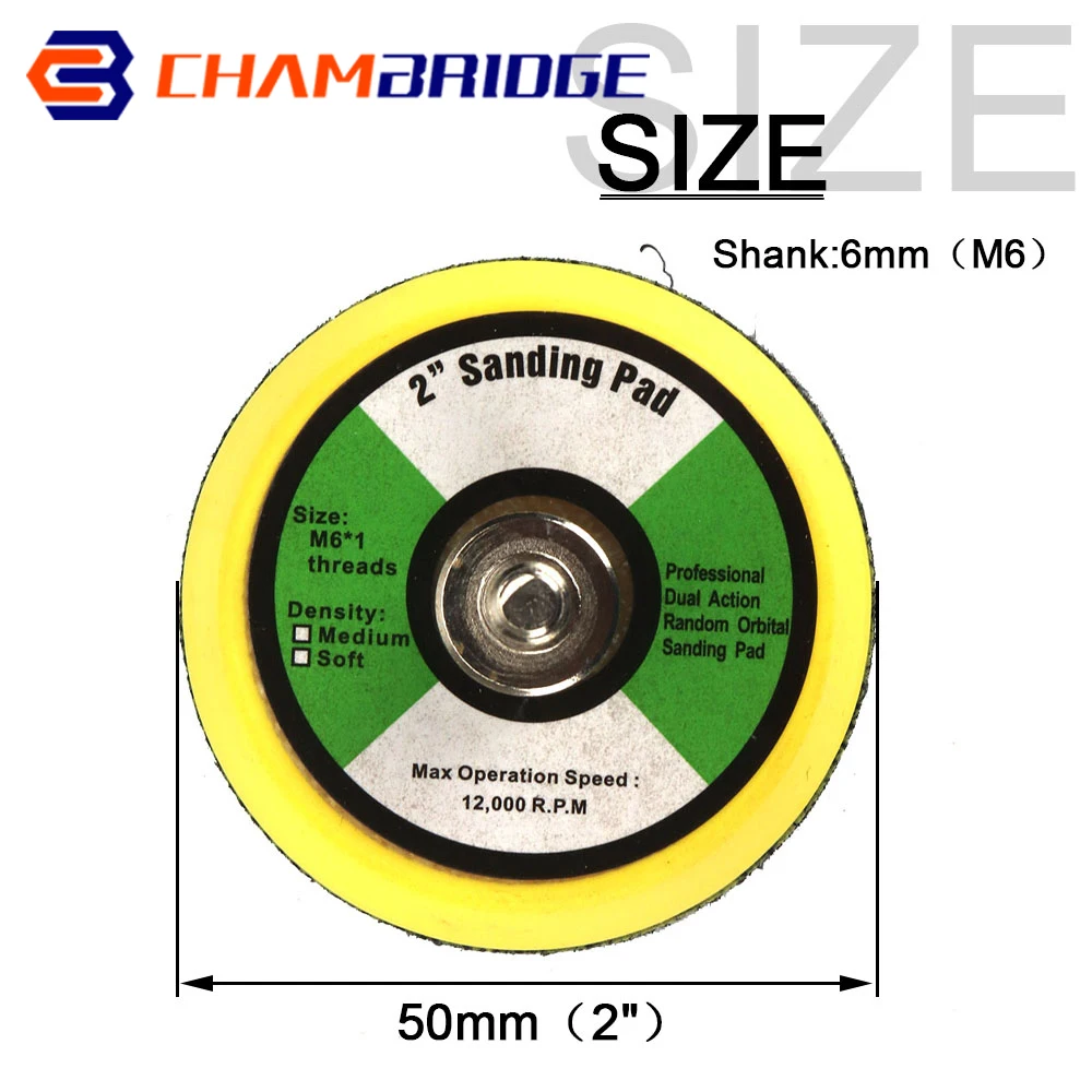 5 Pads De Ponçage 1 Pouce (25mm) - Tige 6mm, Support Crochet Et Boucle - Pour Polissage Et Meulage Sur Outils Électriques