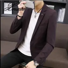 Xnxee мужской костюм куртка случайный Корейский мужской костюм тонкий пиджак