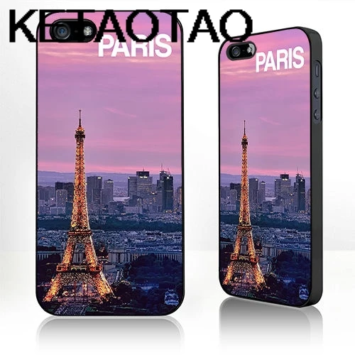Цвет: желтый KETAOTAO Париж закат Эйфелева башня для iPhone 4S SE 5C 5S 6 6S 7 8 Plus X XR XS MAX черный мягкий чехол для телефона резиновый силиконовый - Цвет: Цвет: желтый