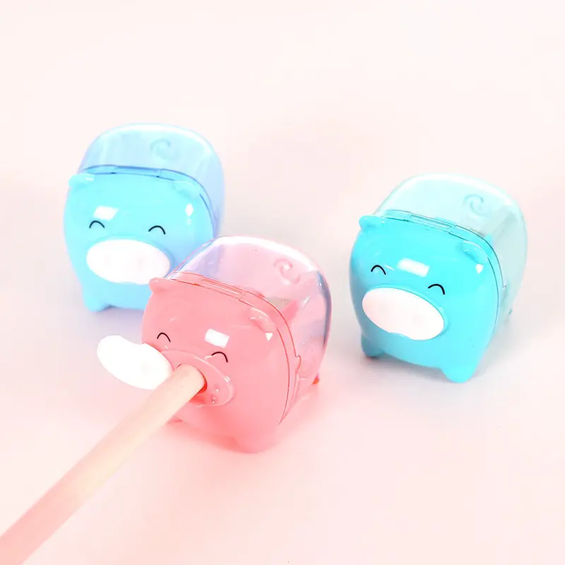Креативная точилка для карандашей Kawaii С мультяшными животными для детей, подарочные канцелярские принадлежности для школьных принадлежностей, точилка для карандашей ярких цветов, 1 шт