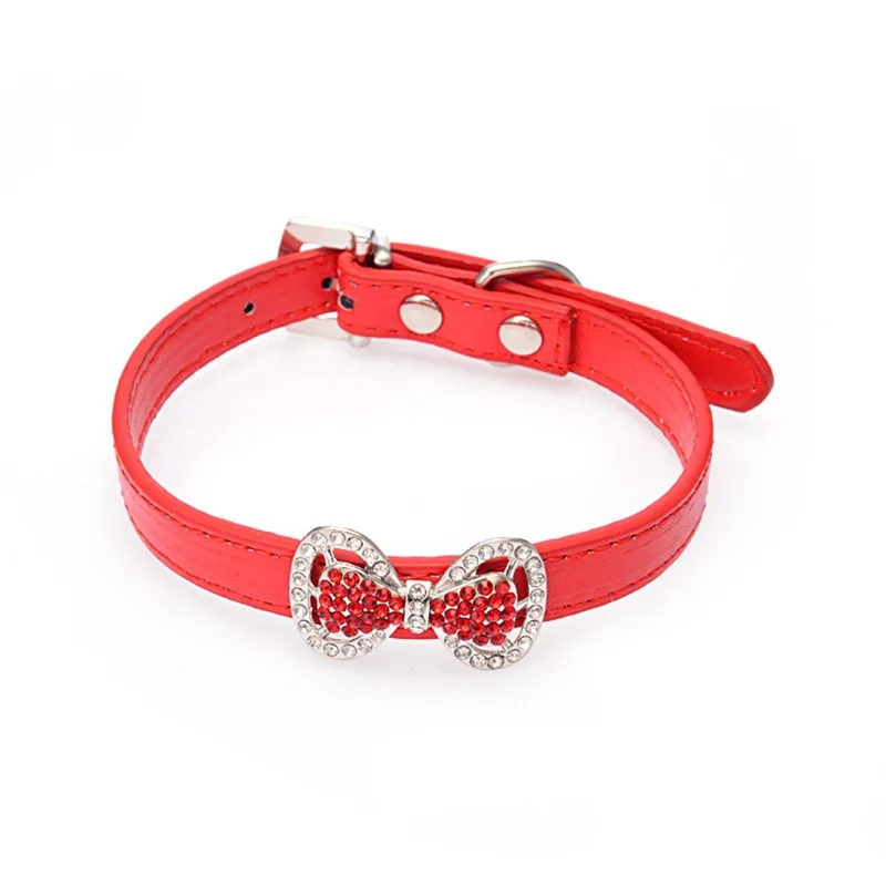 

Pet Supplies Dog Neck Ring Small Dogs Teddy Bichon Bite-proof Protector Beautiful Colorful Crystals Bow Neck Ring