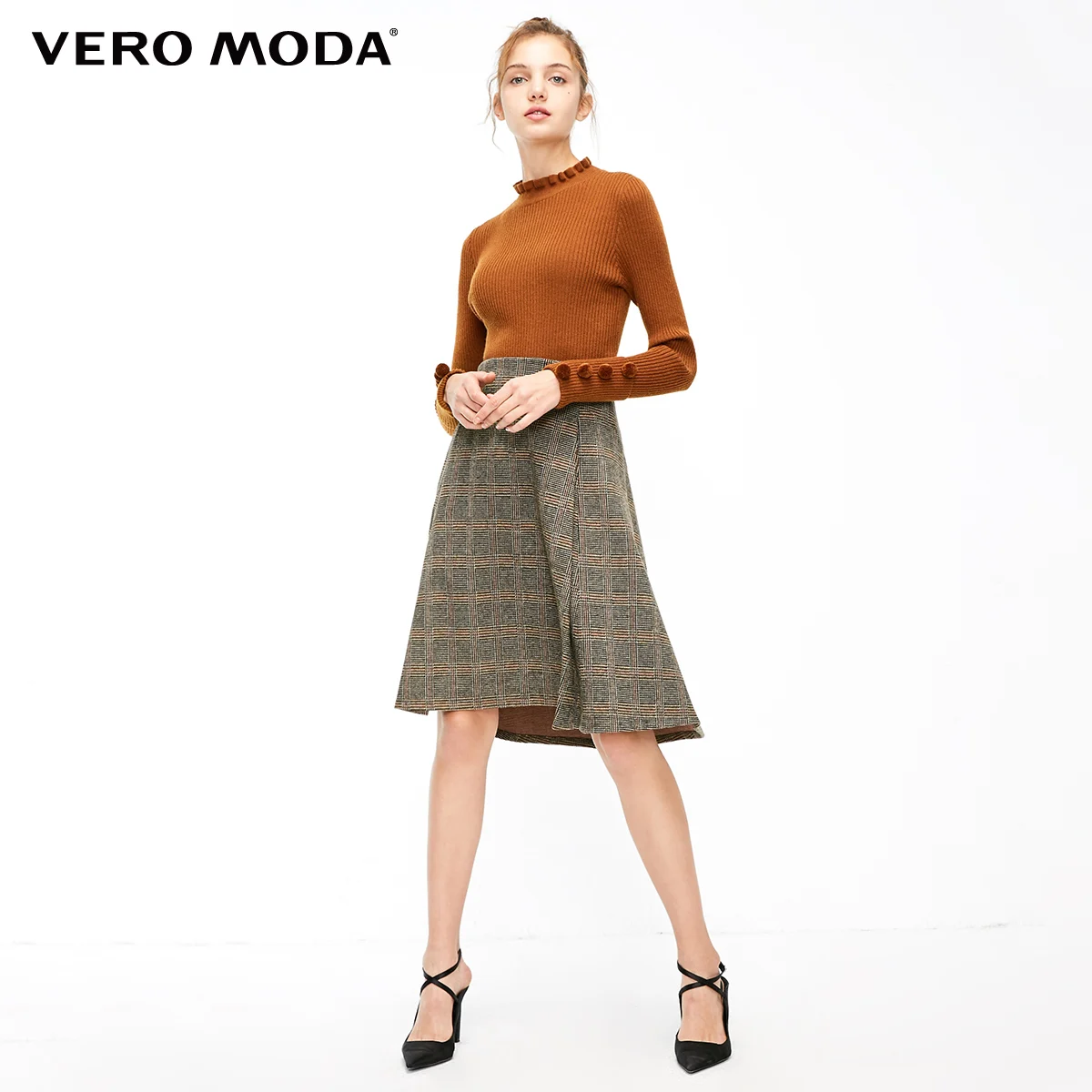 Vero Moda Женская юбка с молнией на спине и большим подолом | 31911G507