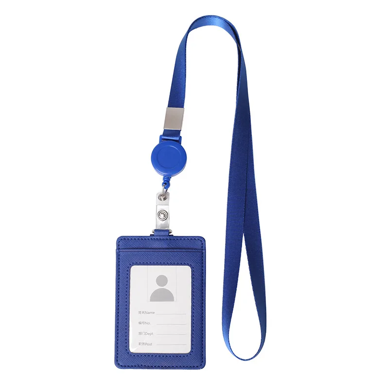 Унисекс, кредитный держатель для карт, кошелек, кошелек, модный, для женщин, мужчин, студентов, ID Bank, Bus, сумки для карт, идентификационный значок с ремешком - Цвет: Blue