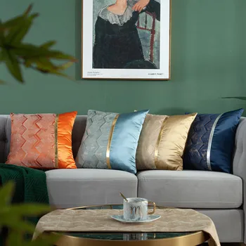 

Nordic luxury pillowcase sofa cushion cover modern simple pillow cover high quality Dutch Velvet car sofa bedroom pillowcase