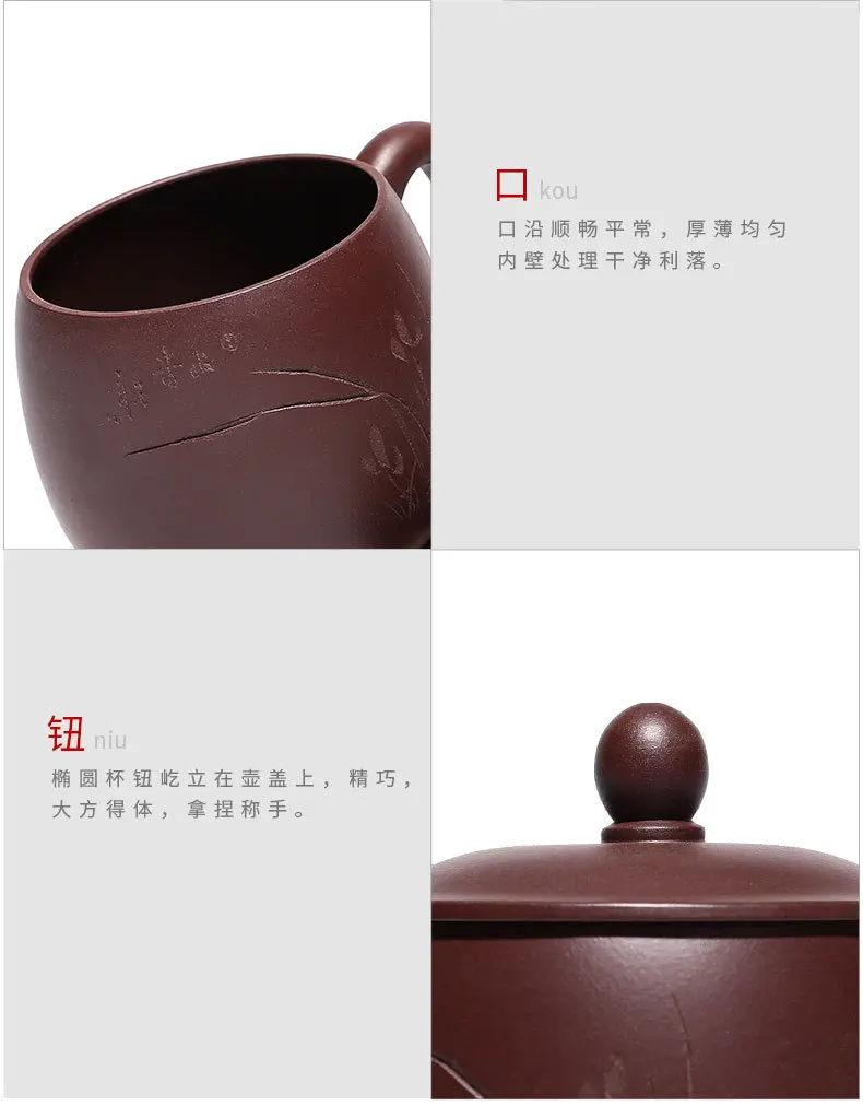 Customizable Wholesale Clay Fragrance Cup with Cover Manufacturers Direct Selling Entirely Handmade Cup Tea Set Gift a Generatio
