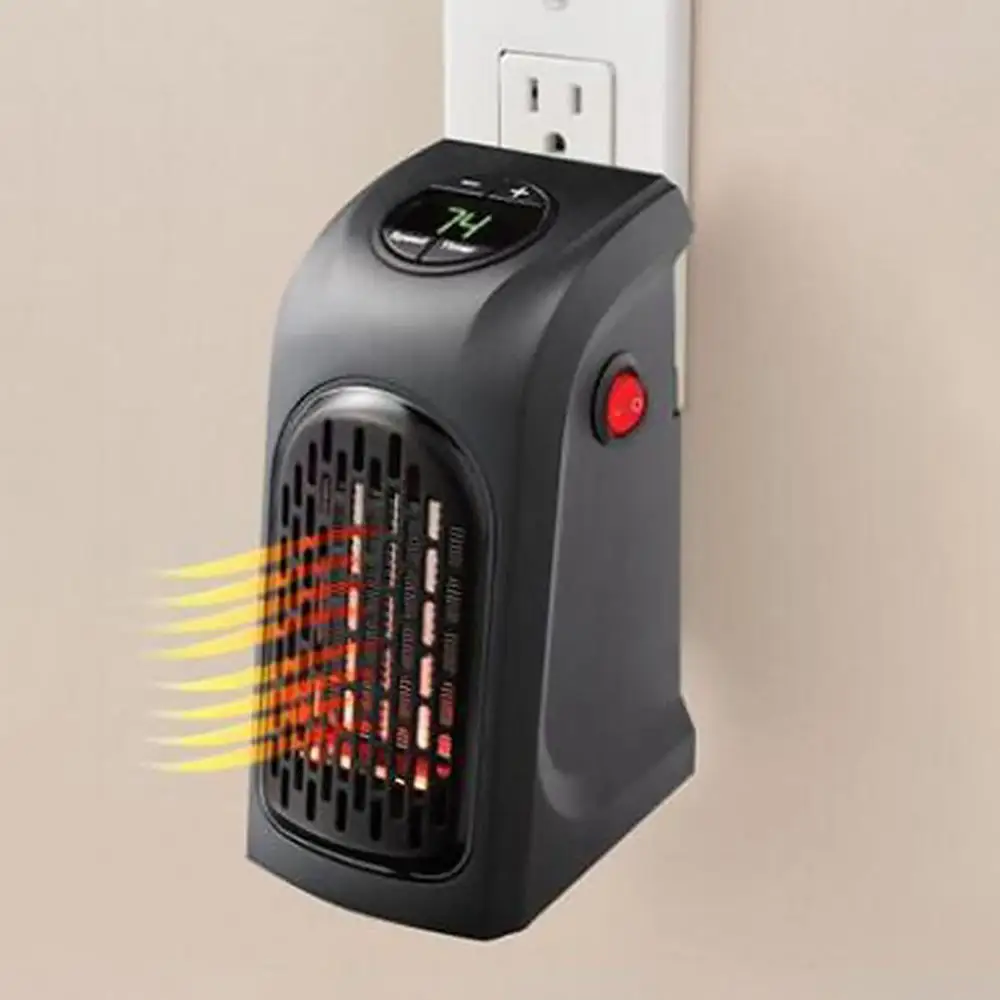 

Portable Mini Handy Electric Fan Heater Radiator Plug In Hot Air Fast Wall Heater Blower For Office Home