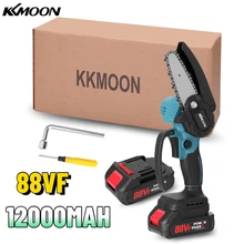 1080w 4 Polegada 88vf 21v mini motosserra elétrica & 12000mah bateria mini poda serra de corrente serra recarregável para makita bateria ferramentas elétricas ferramentas de poder ferramentas