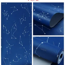 DarkBlue 3D Созвездие обои Детский ресторан отель тема комната магазина одежды средиземноморский синий мультфильм обои