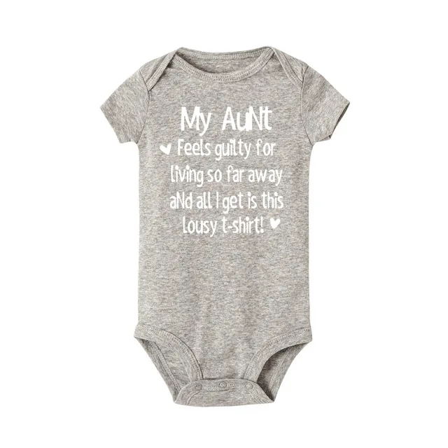 Baby Onesie My Aunt Feels Guilty Cotton Baby Infant Body Suit Short Sleeve Baby Boys Girls Clothes Newborn Baby Clothes