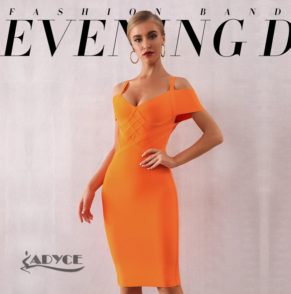 ADYCE Новое Женское Бандажное платье на бретельках Vestido сексуальное Клубное платье с v-образным вырезом и открытыми плечами платья знаменитостей для вечеринок