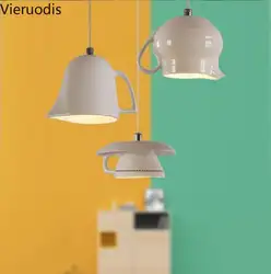 Скандинавские керамические светодиодные чашки чайник подвесные светильники современный подвесной светильник для столовой ресторана