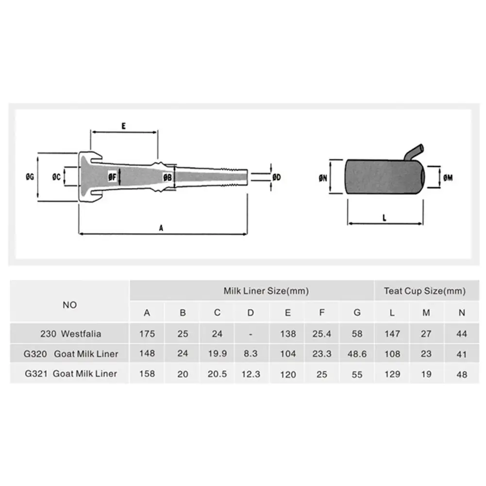 Доильный лайнер инструмент корова овца Доильная машина аксессуары для домашнего скота