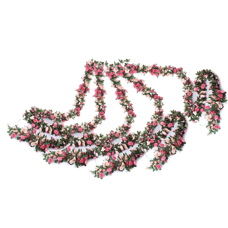 

Simulation Rose Vine Family Hotel Office Wedding Party Garden Craft Art Deco 5 Pack