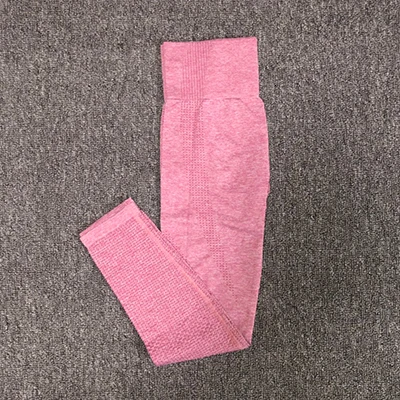 Комплект для йоги с длинным рукавом, женская спортивная одежда, бесшовный укороченный топ+ леггинсы для фитнеса, спортивный костюм, женская одежда для бега и тренировок - Цвет: only pink pants