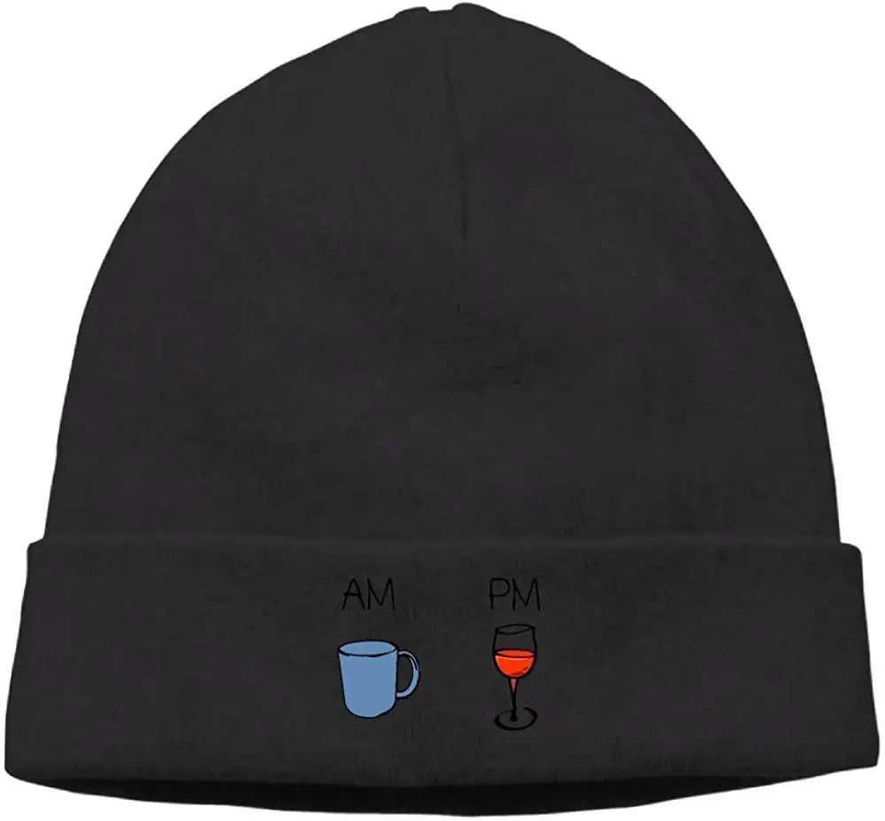 Мужская и женская вода красное вино Am PM открытый ежедневный бини шляпа-Кепка с черепом черный