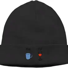 Мужская и женская вода красное вино Am PM открытый ежедневный бини шляпа-Кепка с черепом черный