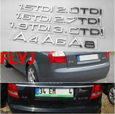 Хромированный серебристый ABS 1 9 TDI 2 0 7 A4 A6 A8 Q3 Q5 Q7 Автомобильный корпус задний