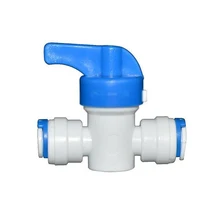 Пластиковый водяной шаровой клапан Reveser осмос аквариумные фитинги 1/4 дюймов OD шланг быстрое соединение контрольные фитинги