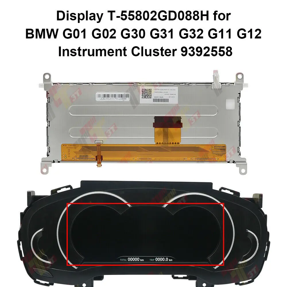 

T-55802GD088H Dashboard LCD Display for BMW G01 G02 G30 G31 G32 G11 G12 Instrument Cluster 9392558