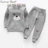 Humor Bear/осенне-зимняя детская одежда детские комплекты одежды для девочек спортивные костюмы из 2 предметов с длинными рукавами и рисунком для маленьких девочек+ штаны