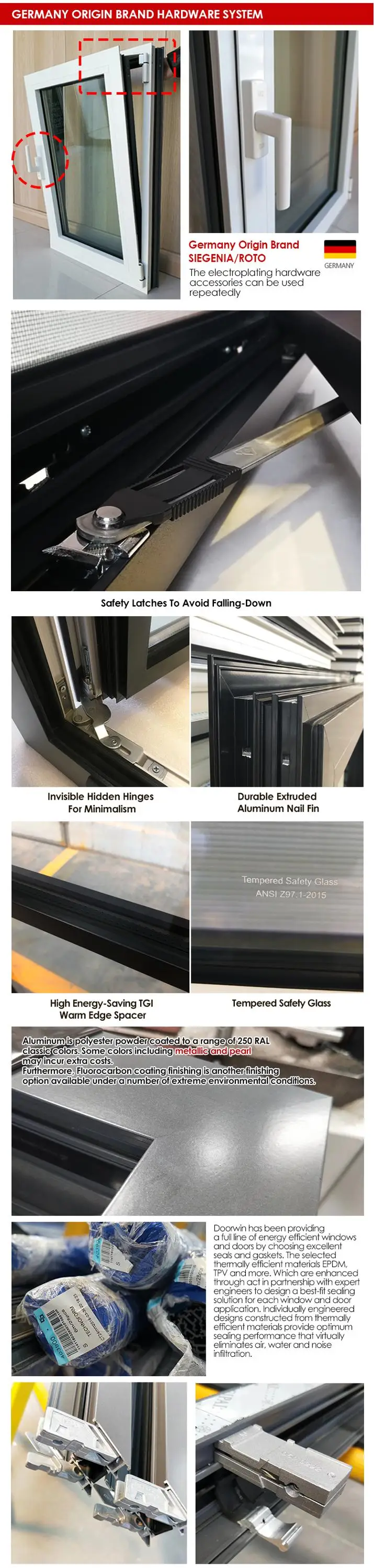 2019 Selling the best quality cost-effective products casement window aluminium bathroom windows
