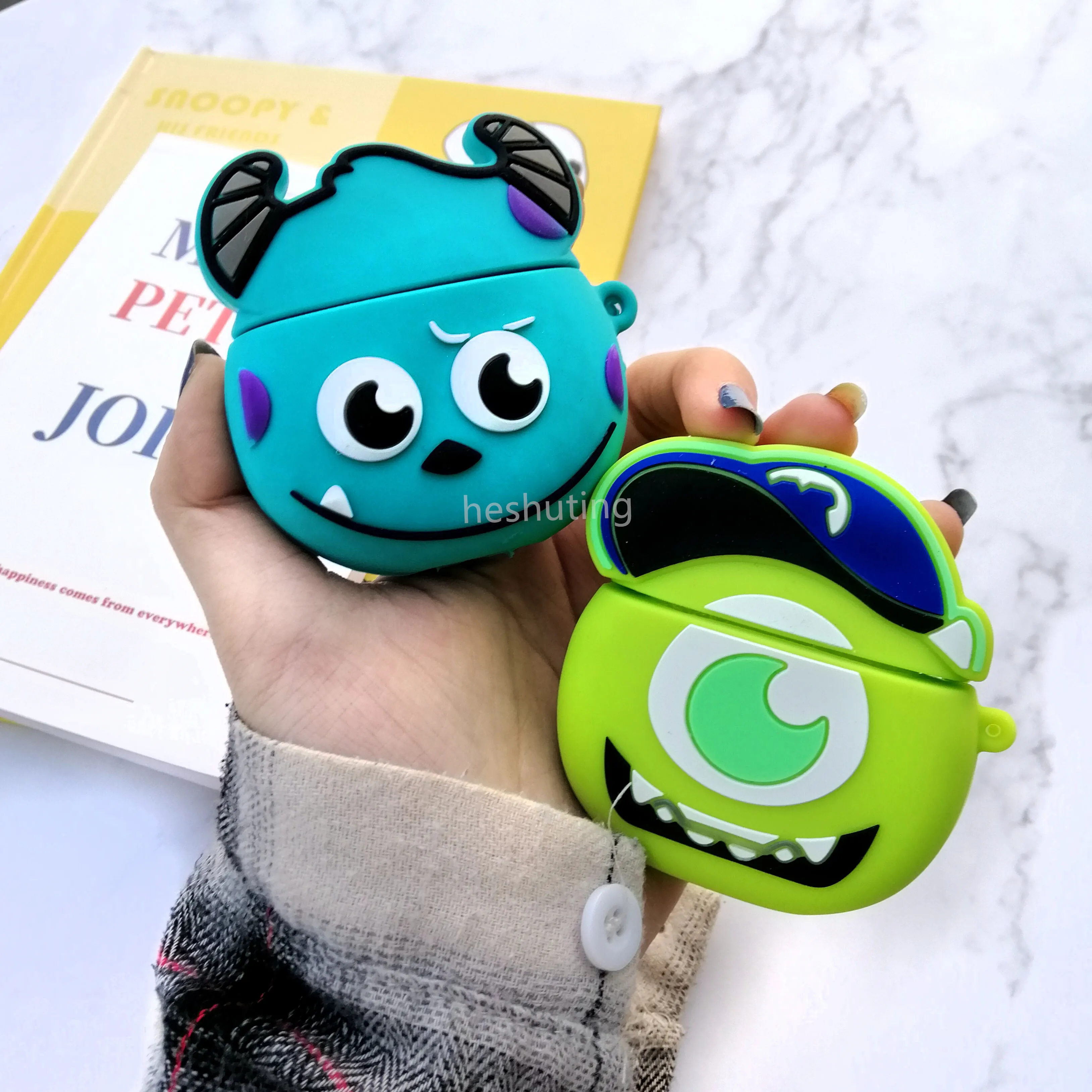

Cartoon Cute box Wireless Headset case for Apple Airpods 1 2 Earphone soft Silicone Cover For Airpods Protective Cases