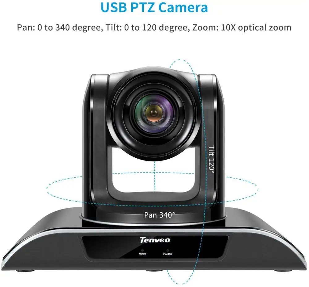 Tenveo VHD102U 10x зум Full HD 1080p H.264 видеокамера USB PTZ камера веб для теле медицины