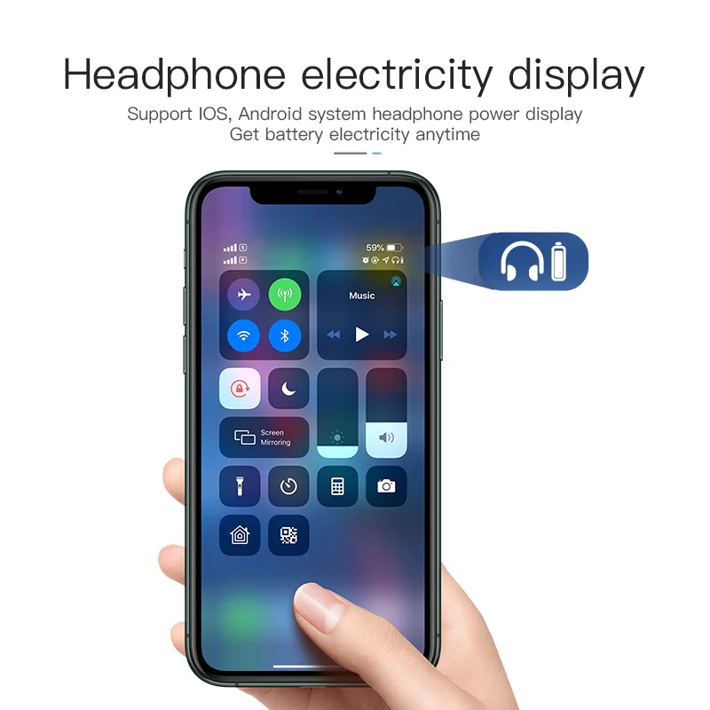 KUULAA Bluetooth наушники беспроводные шейные спортивные свободные руки вкладыши