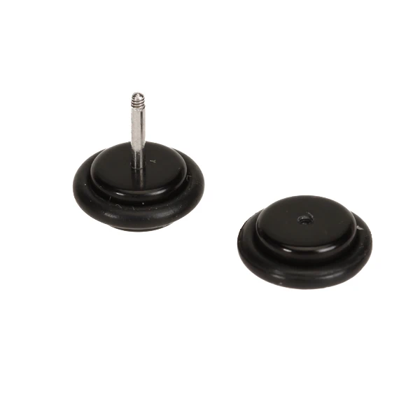 Pack of 2 PCS 18G Ear Studs Plug Artificial Ear Plug Ear Taper Ear Stretcher Fashion Jewelry Black