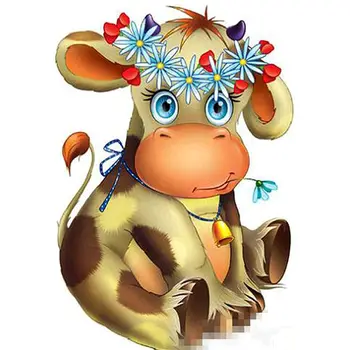 

Diamond Painting Animals Cross Stitch Diamond Embroidery Cow Sale Rhinestones Art Handicraft Home Decor