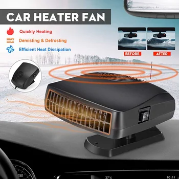 

New 2 In 1Car Heater Air Cooler Fan Windscreen Demister Defroster 12V Electric Heating Portable Auto Dryer Heated Good Gift