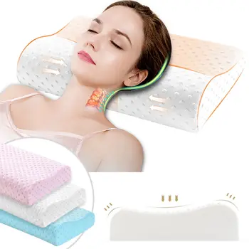 

3 Colors Memory Foam Pillow Orthopedic Pillow Latex Neck Pillow Fiber Slow Rebound Soft Pillow Massager