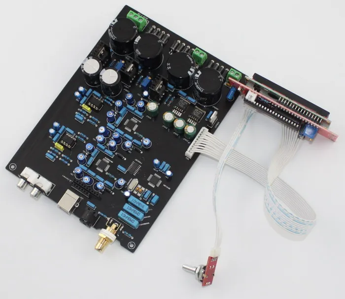 KYYSLB AK4490EQ Double And Soft Control Board Support DOP DSD Optical Fiber Coaxial USB Input DAC AUDIO Amplifier Board