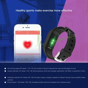 

K1 Smart Bracelet Multifunction Fitness Tracker Real-time Heart Rate Monitor Waterproof Sports Watch Built-in G-sensor