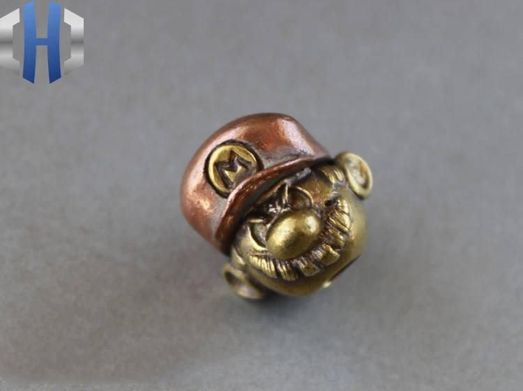 Brass Супер Марио нож молнии с бегунками DIY бусы на веревочке Парашютная веревка Пряжка автомобильный брелок - Цвет: Brass