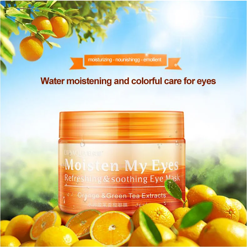 BIOAQUA Orange Moisturizing Eye Mask Vitamin C Refreshing Soothing Nourish Moisturizing Gentle Women Eye Care 36Pcs