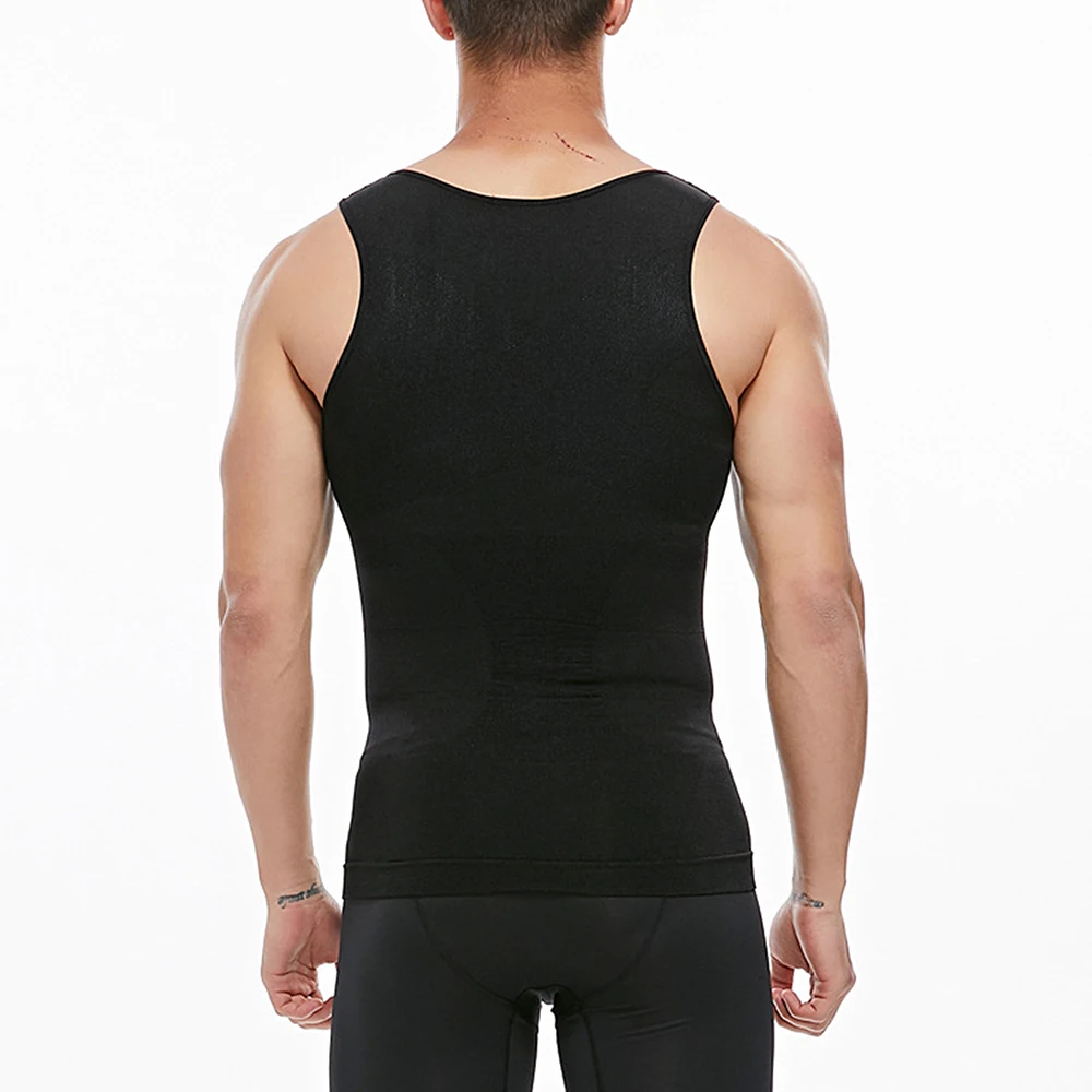 Seamless Men's Vest Shader Body Seamless Men's Vest To Tighten The Belly Shaping Top U-shaped Corset Vest