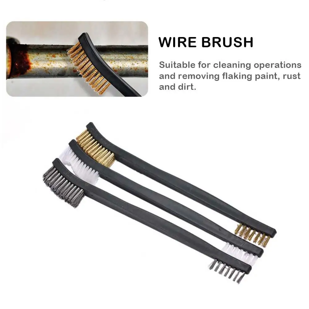 3 шт. мини щётка из нержавеющей стали для удаления ржавчины|Чистящие щетки| |