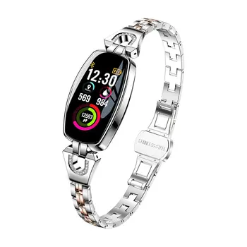 

AD33 Smart Watch Color Screen Bracelet Alloy Strap Waterproof Heart Rate Monitor Women Fitness Wristwatch