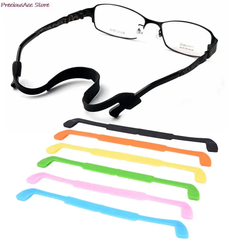 

1 шт разноцветные силиконовые очки солнцезащитные очки ремешок спортивный ремешок шнур держатель удобная одежда Размер: около 22 см