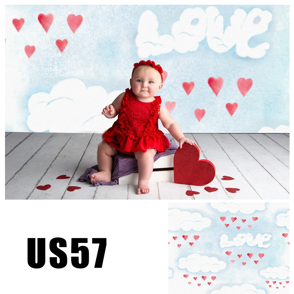 Valentines Day Background Cute Soft Cloud Love Hearts Photo Booth Backdrop Baby Photography Studio Portrait Wallpaper | Электроника