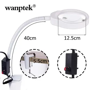 

New 10X 8X Desk Clip-on Magnifying Glass Lamp Lighted Illuminated Optical Magnifier for PCB 3X 5X Inspection Beauty Dentistry