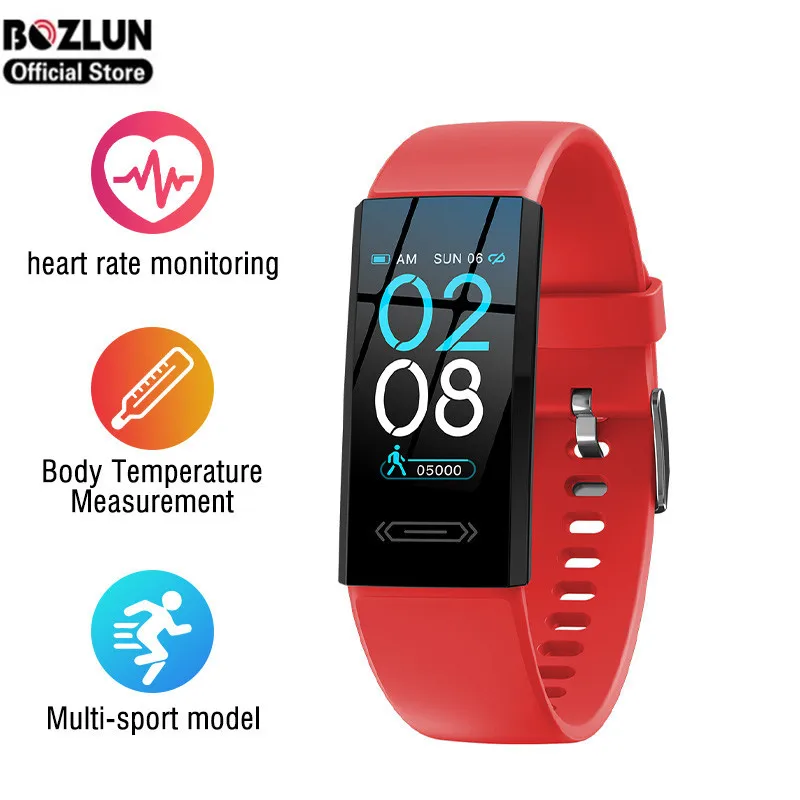 

Bozlun V100S Body Temperature Measurement Smartband Heart Rate Sleep Monitor Sport Smart Bracelet For iPhone Huawei Xiaomi Phone