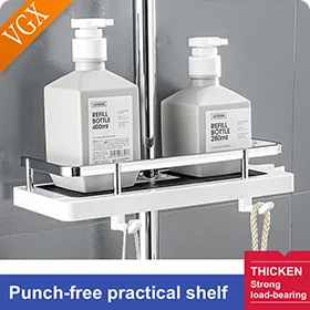 VGX Single Robe Tower Wall Hook Bag Coat Clothes Hanger for Bathroom Accessories Hardware Punch-Free Nail-Free Zinc Chrome Z1882