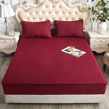 

1pcs Printed Fitted Sheet High Elastic Bed Sheet Four Corners with Elastic Band Mattress Cover Queen Size No Free Pillowcases