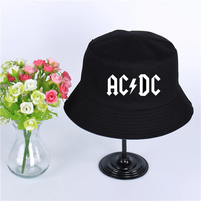 Логотип ACDC летняя шляпа Женская Мужская Панама, шляпа-Панама логотип ACDC дизайн плоский солнцезащитный козырек рыбалка, рыбак шляпа