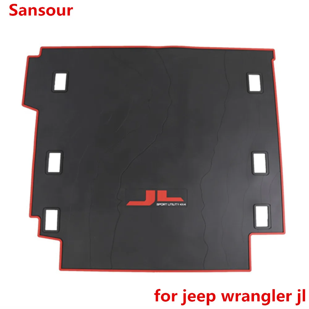 Sansour 3D грузовой багажник Органайзер на заказ автомобильный коврик для Jeep Wrangler JL