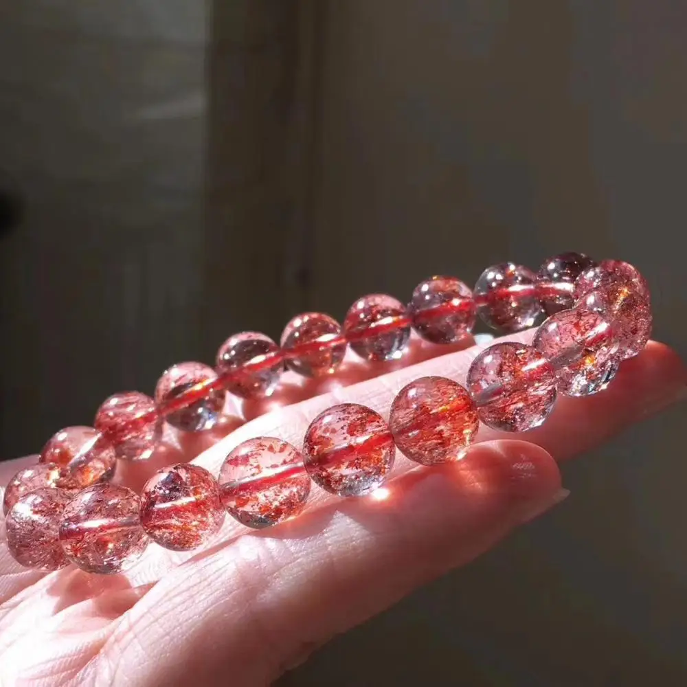 

Certificate 10mm Natural Lepidocrocite Rutilated Bracelet For Woman Super 7 Melody Crystal Stretch Round Beads Jewelry AAAAAA