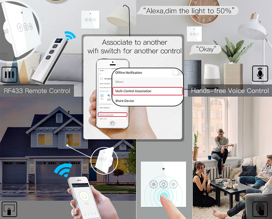 vias, funciona com alexa e google com controle de voz.
